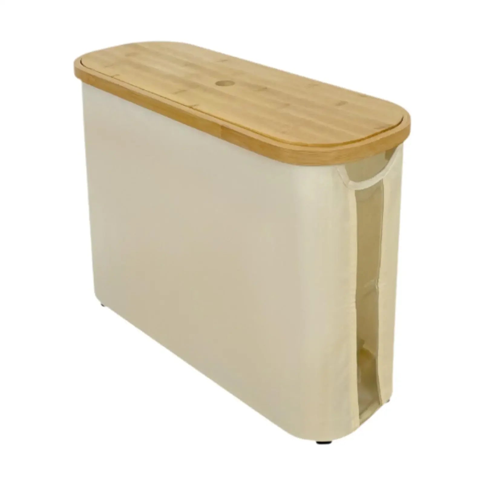 Bamboo &amp; Canvas Toilet Paper Storage Basket