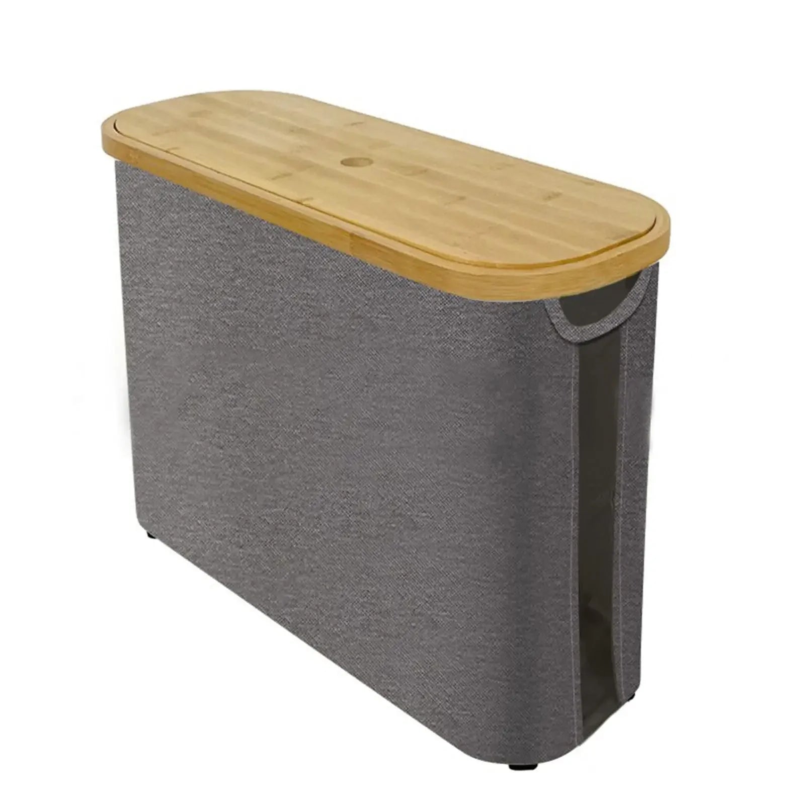 Bamboo &amp; Canvas Toilet Paper Storage Basket