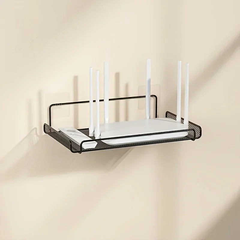 Wall-Mounted Mesh Storage Shelf