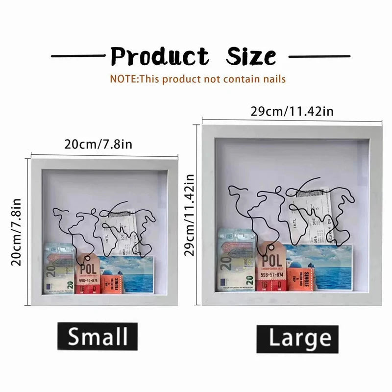 Wooden Shadow Box Display Shelf - 2 sizes