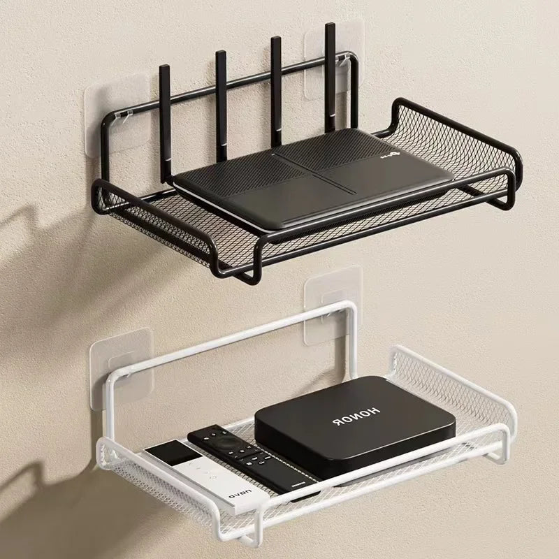 Wall-Mounted Mesh Storage Shelf