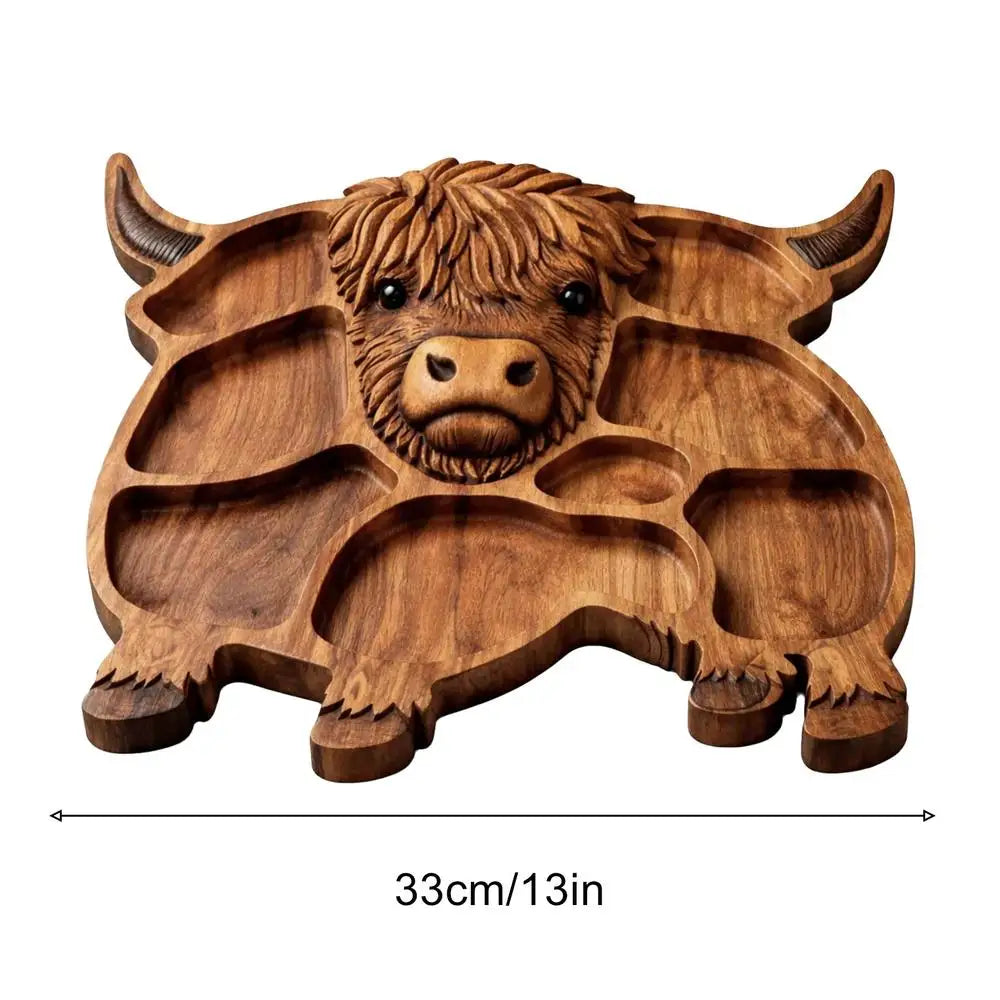 Cow Charcuterie Board – Wooden Grazing Platter