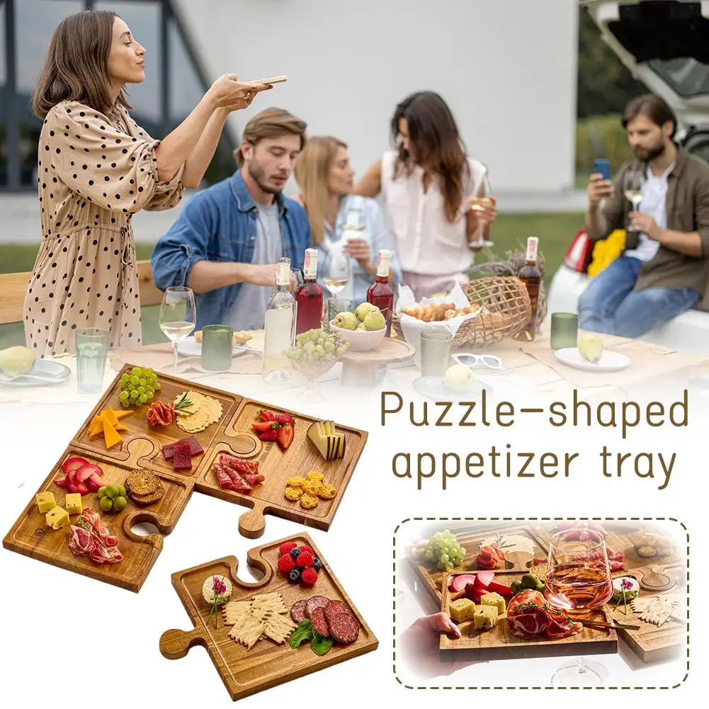Jigsaw Wooden Serving Trays (Set of 4)