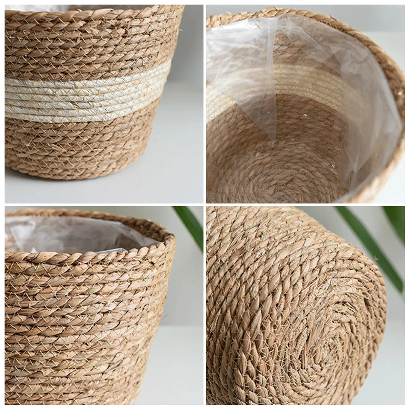 Natural Woven Flower Basket
