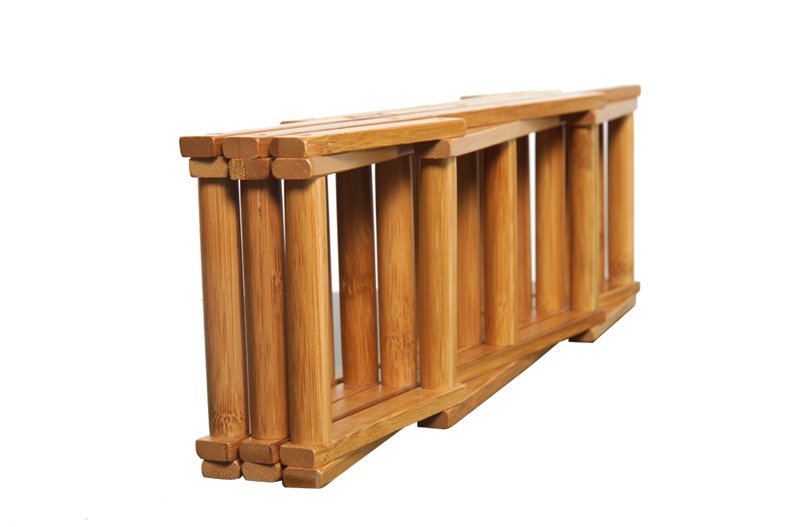 Foldable Bamboo Wine Bottle Holder