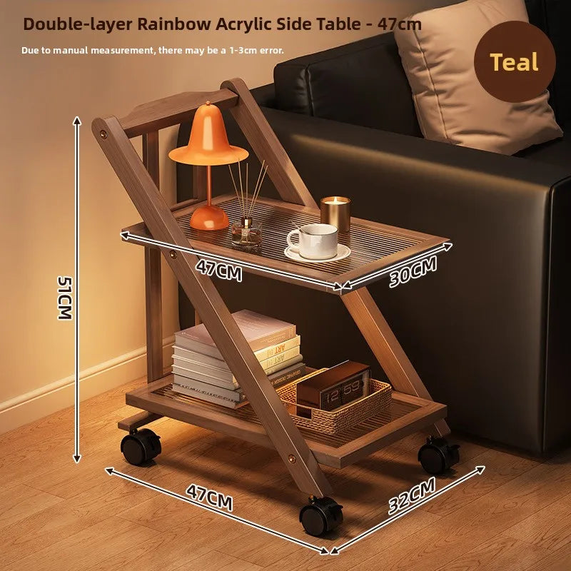 Bamboo Multi-Layer Mobile Storage Cart