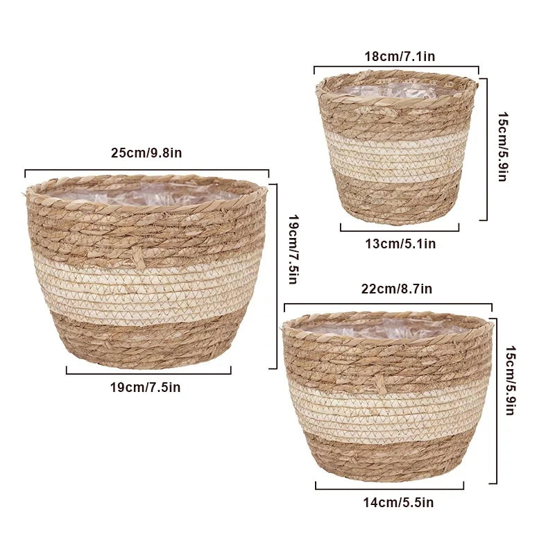 Natural Woven Flower Basket