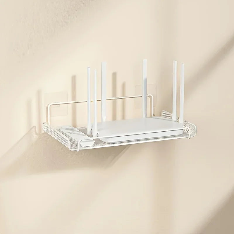Wall-Mounted Mesh Storage Shelf