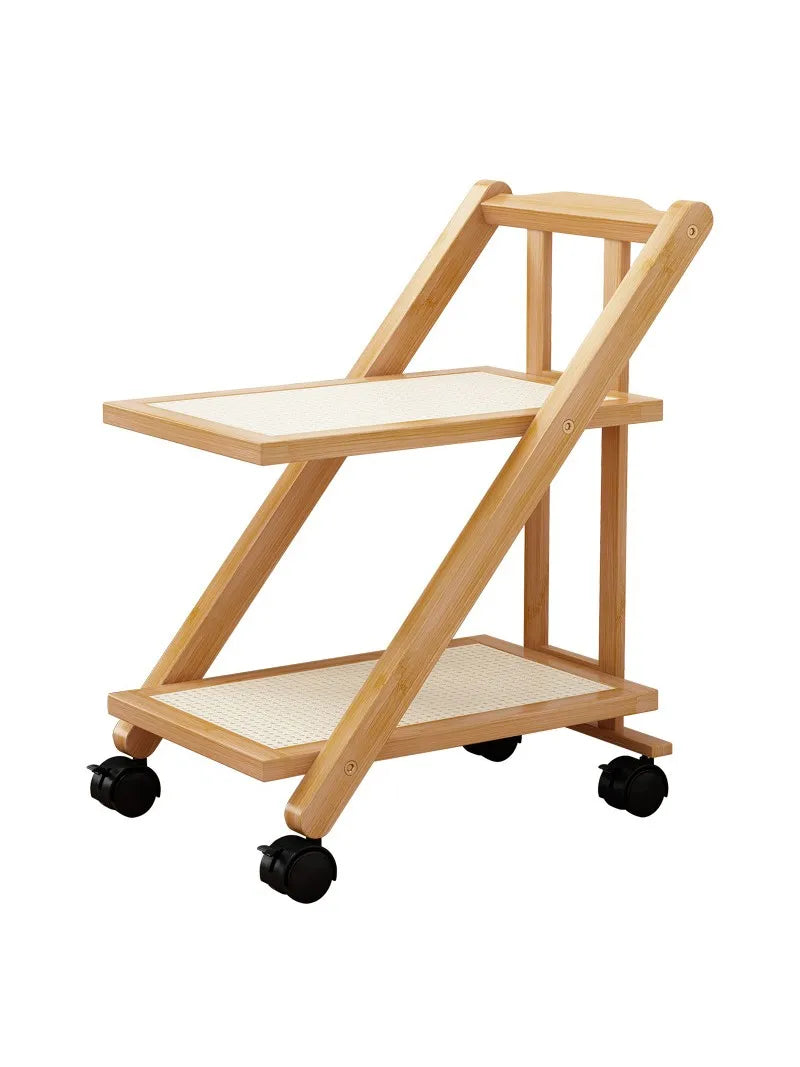Bamboo Multi-Layer Mobile Storage Cart