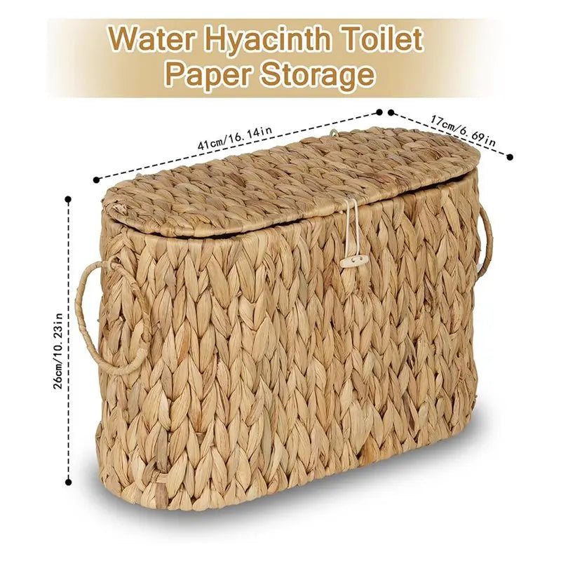 Water Hyacinth Storage Basket with Lid