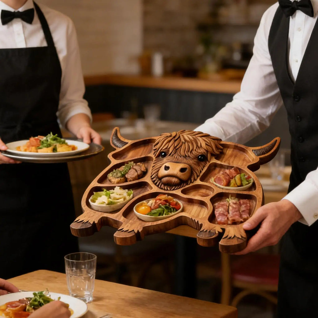 Cow Charcuterie Board – Wooden Grazing Platter