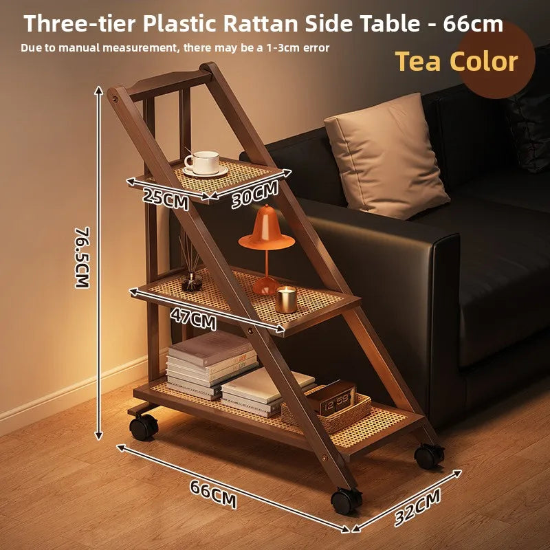 Bamboo Multi-Layer Mobile Storage Cart