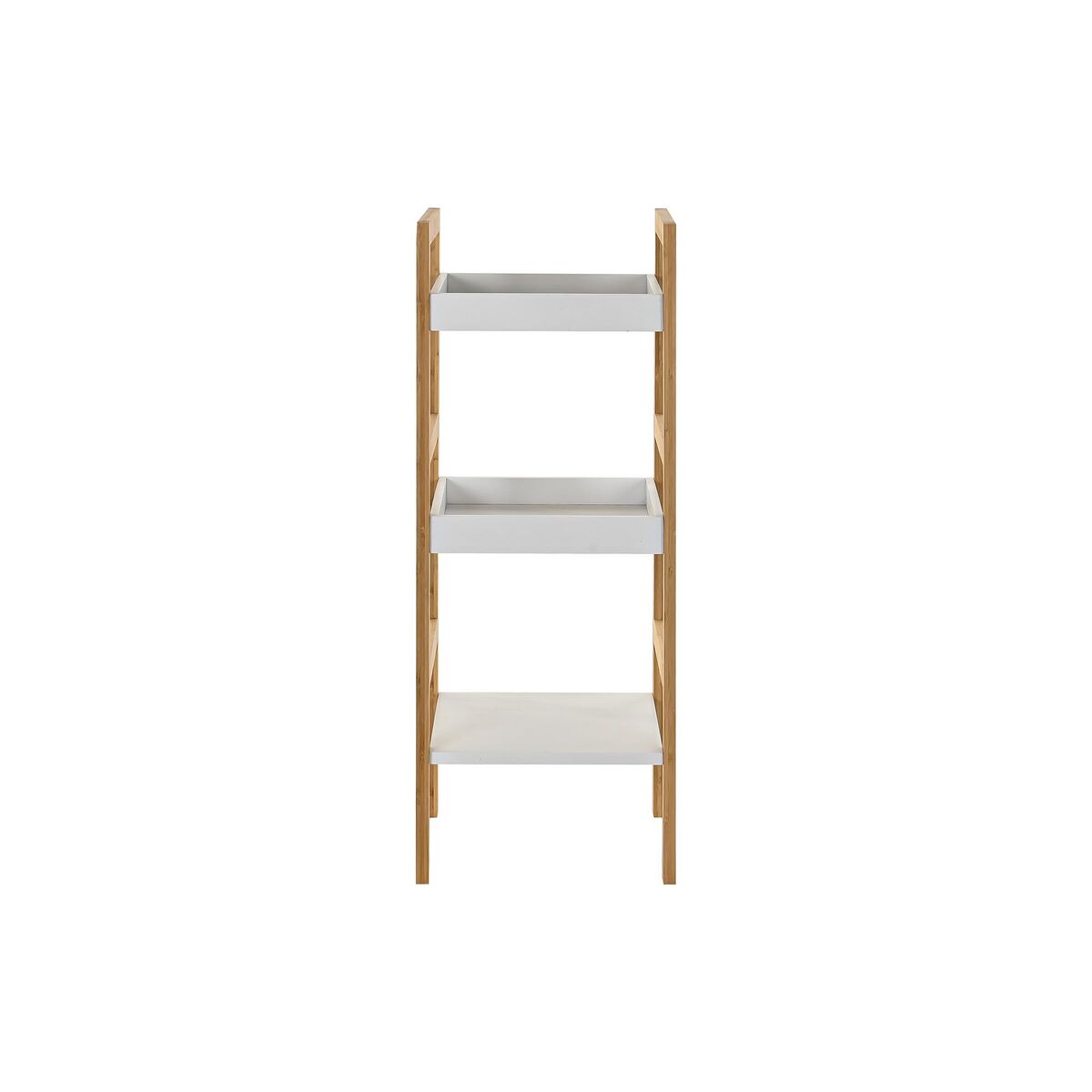 Bathroom Shelves DKD Home Decor White Natural Bamboo 30 x 29 x 80 cm