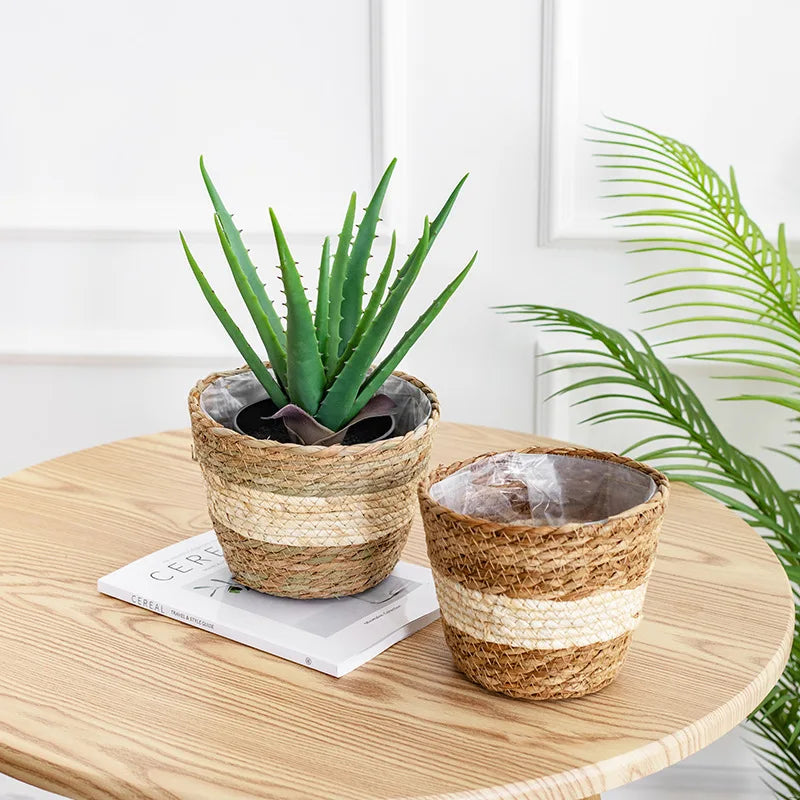 Natural Woven Flower Basket