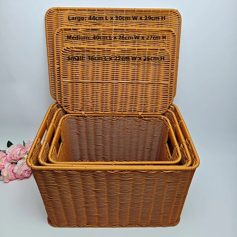 Handmade Rattan Storage Basket - 3 sizes