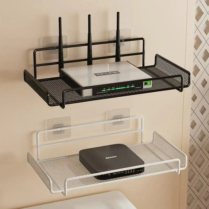 Wall-Mounted Mesh Storage Shelf