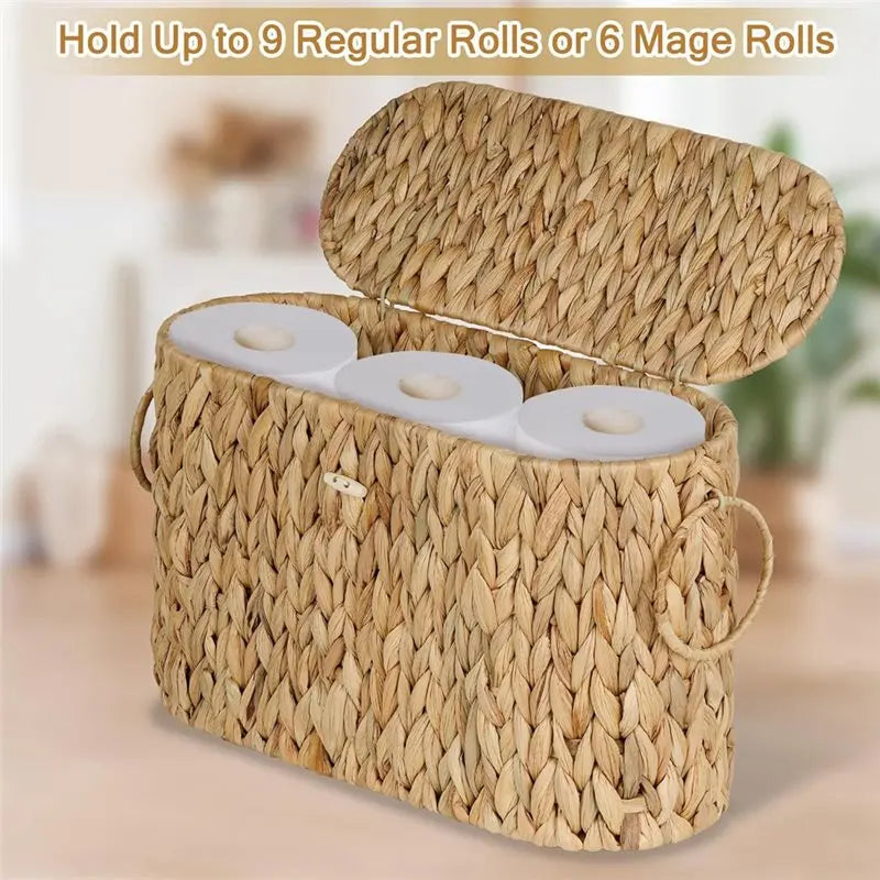 Water Hyacinth Storage Basket with Lid