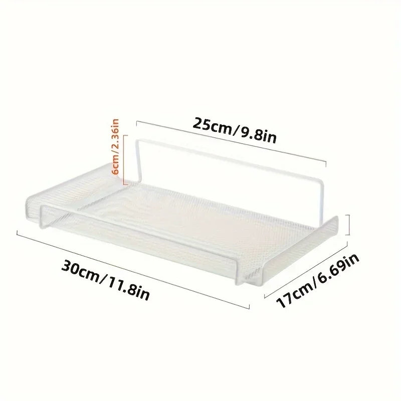 Wall-Mounted Mesh Storage Shelf