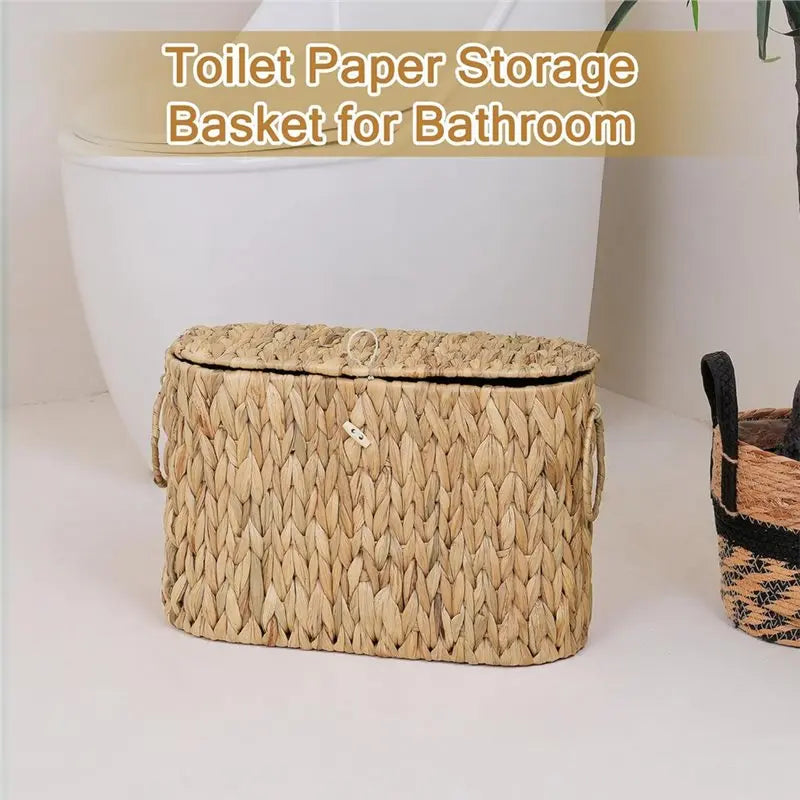 Water Hyacinth Storage Basket with Lid