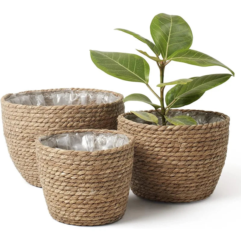 Natural Woven Flower Basket